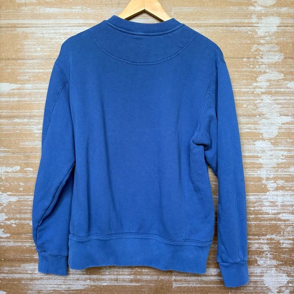 AYR BLT Crewneck Sweatshirt Blue Preppy Classic Thick Knit Basic Mens S - Picture 4 of 5